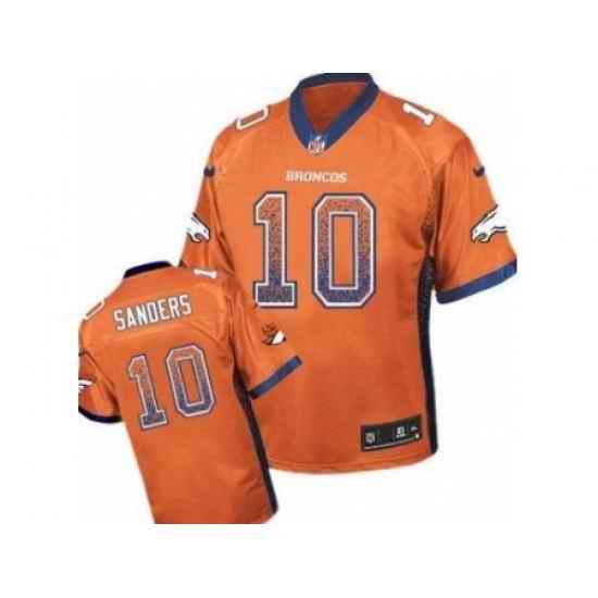 Nike Denver Broncos 10 Emmanuel Sanders Orange Elite Drift Fashion NFL Jersey